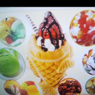 値下げ！！中古たい焼きパフェの器、お祭り、業務用　鯛焼き