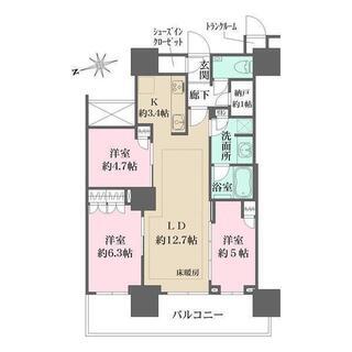 再募集！賃料DOWN！　津田沼駅　谷津1　3LDK+SIC+ﾄﾗﾝｸﾙｰﾑ　ｵｰﾄﾛｯｸRCﾀﾜｰﾏﾝｼｮﾝ　ﾍﾟﾃｽﾄﾘｱﾝﾃﾞｯｷ　ｽﾀｼﾞｵ楽器演奏可　　保証人不要審査ご相談下さい！　他社様の物件も含めまとめてご見学等可能でございます！ − 千葉県