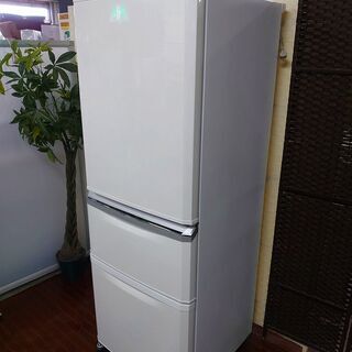 三菱 3ドア冷凍冷蔵庫 コンパクト薄型タイプ 335L 自動製氷...