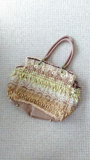 ★値下げ★☆新古品☆　ベージュ×ビジュー・バッグ（JAMIN PUECH）