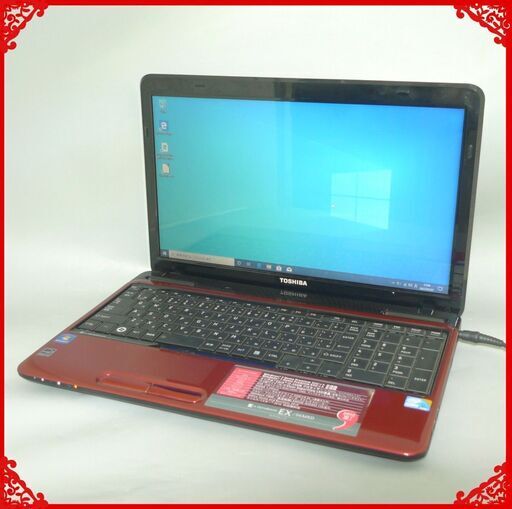 1台限定 レッド色 ノートパソコン 中古良品 15.6型 東芝 EX/56MRD Core i3 4GB 500G DVDRW 無線 Windows10 LibreOffice済 即使用可能