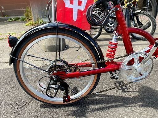 美品 折りたたみ自転車 20インチ TOP ONE FS-206LL37-RD トップワン