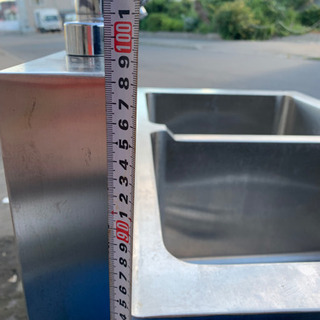 P3201 美品！　2槽シンク　流し台　業務用　ステンレス　幅90×奥行60×高さ98.5cm プラクラ東区本町店　札幌