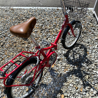【ネット決済】折りたたみ自転車　赤