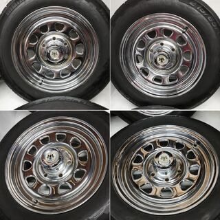 ★ノーマルタイヤ・ホイール 4本★ 215/65R16 109/107T モモタイヤ MENDEC M-7 ’20 16X7J US DAYTONA 6H -139.7 ハイエース キャラバン　　～横浜市旭区 ズーラシア近く～　