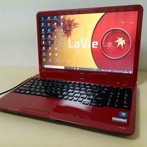 【取引中】☆SSD搭載で快適☆　NEC　LaVie　レッド　Wi-Fi  マルチ　15インチ　Windows10　⑤