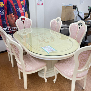 ロココ調ダイニングセット 6脚付 参考価格354564円 ￥164000円税込