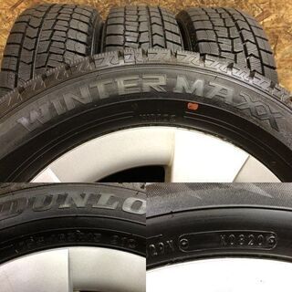 【DUNLOP WM02 195/65R15】スタッドレス【トヨタ 30プリウス 純正ホイール 15インチ 6J5HPCD100+45】2020年製 バリ溝　(TC356) クレジットカード QR決済可能