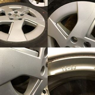 【DUNLOP WM02 195/65R15】スタッドレス【トヨタ 30プリウス 純正ホイール 15インチ 6J5HPCD100+45】2020年製 バリ溝　(TC356) クレジットカード QR決済可能