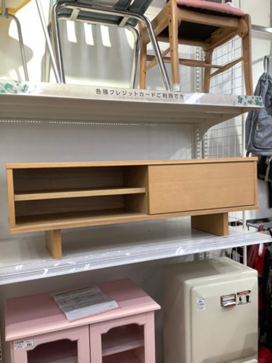 無印良品　MUJI テレビ台　ナチュラル　スライド扉