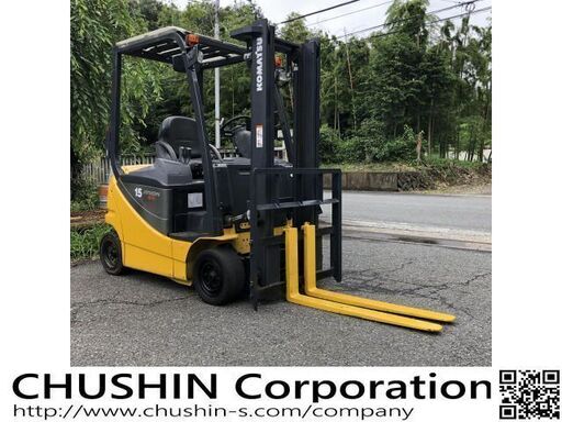 関東輸送費無料(条件有)　1.5トン　バッテリーフォークリフト　コマツ 電動フォークリフト 塗装済 低稼働 1.5t 　関東輸送費無料(条件有)　試乗・下取り歓迎
