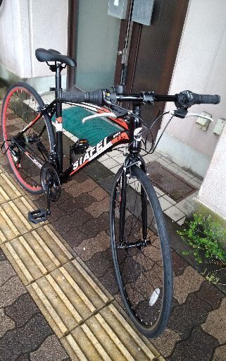 美品☆SIAFEI 700c クロスバイク 14speed/ブラックｘレッド
