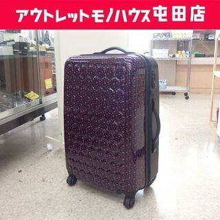 スーツケース 幅40cm TSAロック ピンク×ブラック系 チェ...