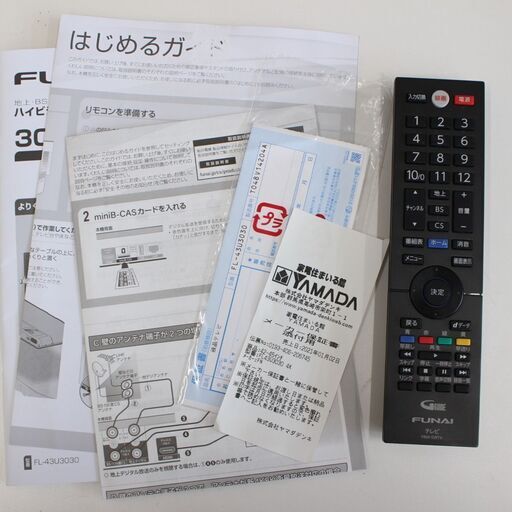 T382)【美品/高年式】FUNAI FL-43U3030 4K対応液晶テレビ 43V型 2020年