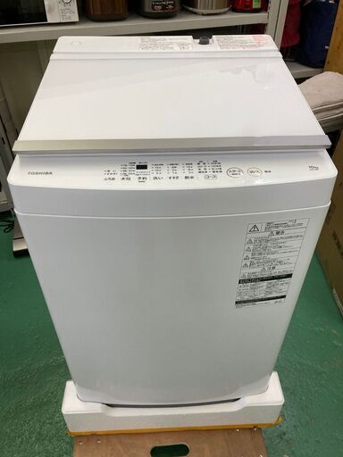 ①★未使用品★TOSHIBA 10kg 洗濯機 2021年 ガラストップ AW-10M7 ホワイト 大容量  福島 郡山市★直接渡しOK★