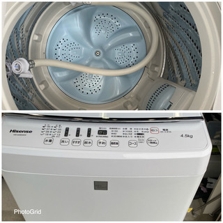 お薦め品‼️激安‼️美品‼️ガラス蓋 ハイセンス洗濯機4.5kg 2016