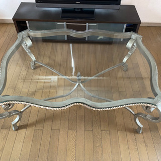 アンティーク　ガラステーブル アンティーク ガラス テーブル