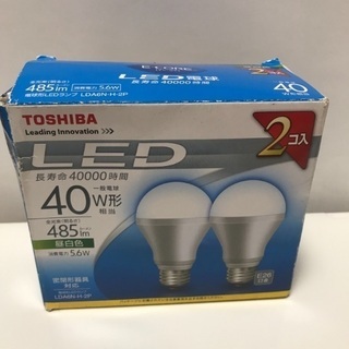 東芝TOSHIBA LED電球 40 W形相当  E26口金  1個