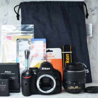 初心者向け○簡単自撮り○Wi-Fi転送○ニコン D5200 1ヶ月動作保証あり  