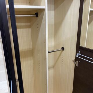 収納家具 光家具 ワードローブ 2枚扉 脚キズ有