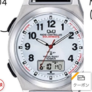【ネット決済・配送可】Q＆Q電波ソーラー腕時計