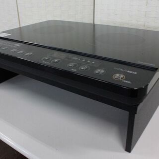 アイリスオーヤマ 2口IHコンロ IHK-WKT22-B ブラック スタンド付 