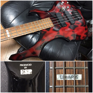 ESP希少Edwards送料込フォレスト定価10万程+バルトリーニベースBASS