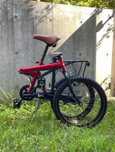 TAKAICYCLE 折り畳み自転車 (赤)