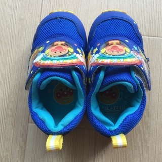 アンパンマン靴14cm,ブルー(園庭用)