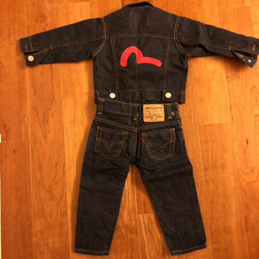【再々値下げ！】エビス セットアップ ジーンズ生地 EVISU