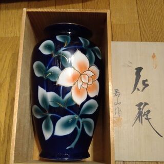 花瓶 高級陶器　若山作【木箱入り】骨董 古美術