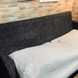 ☑️ヤフ売約済み「ロタ」10万円アバカアジアンソファー＋テーブル 
