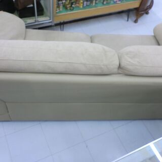 2人掛けソファ 中古 ソファー 幅204x奥行90x高さ83cm 布 合皮