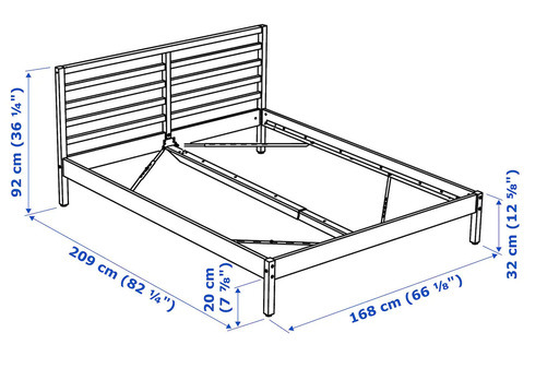 TARVA IKEAベッドフレーム, 160x200 cm