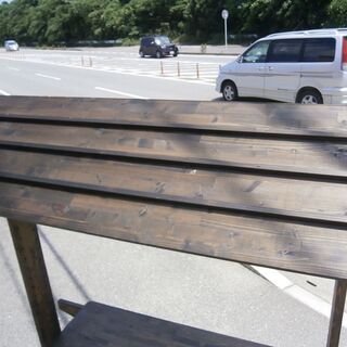☆中古品 木製ワゴン 屋台 店舗販売 売台 イベントなどに！！1450ｘ670ｘ1940ｍｍ☆