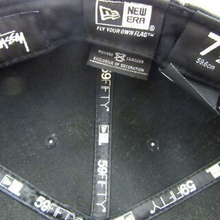 入手困難！ NEW ERA×STUSSY ビッグロゴ キャップ ブラック 7 1/2 59.6 