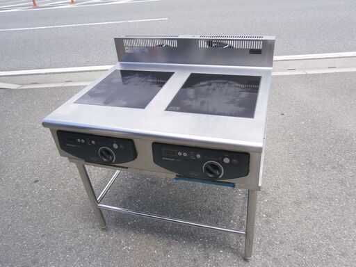 ☆中古品 ホシザキ 2連IH調理器 3相200V 2012年 HIH-55TDB IHコンロ 配送条件あり①☆