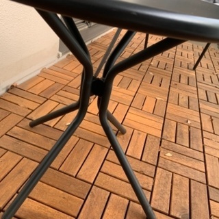 ✴︎お値下げしました！✴︎ バルコニーテーブル•チェア３点セット【７月２４日までに取りに来ていただける方！】