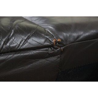 ｈニトリ 電動リクライニングソファ 3人用ソファテーブル付き 牛革 ダークブラウン NITORI ソファ 中古家具 店頭引取歓迎 R3726)