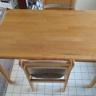 食卓テーブル＆椅子2脚