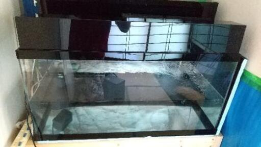 アクリル水槽900x450xh600 上部濾過 コーナーカバー、引き取り限定