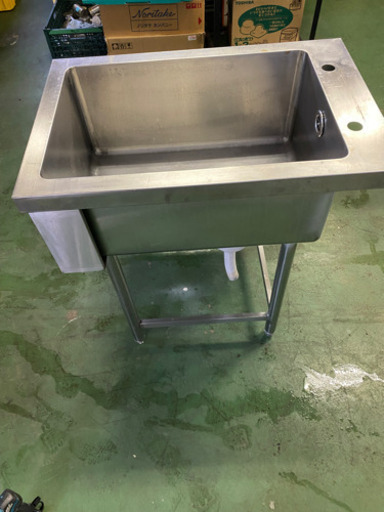 1槽シンク 作業台付き 890x680x840