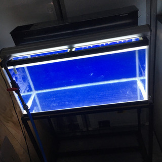 お話し中90cm水槽背面ブルーセット