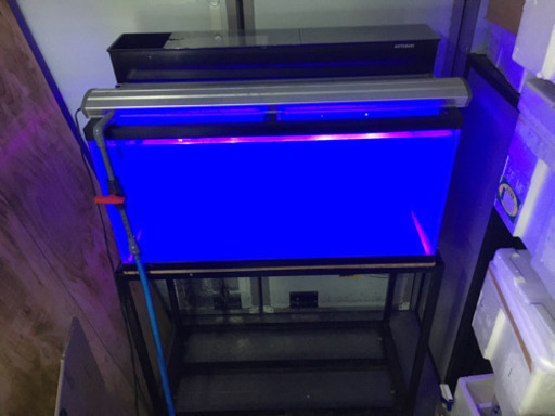 お話し中90cm水槽背面ブルーセット