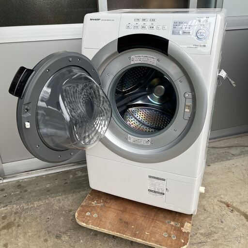 □美品□SHARP/ドラム式洗濯乾燥機/ES-S7A-WL/7kg/2016年製/プラズマ