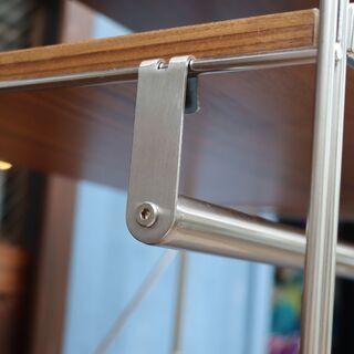 無印良品(MUJI)の人気のウォールナット材×ステンレス5段ユニット