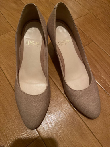 ヒール　23.5センチ　ベージュ　卑弥呼