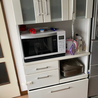 ▷レンジボード 幅85cm キッチンボード レンジ台 ミドルサイズ 食器棚 ...