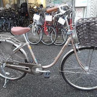 中古自転車１６０７　前後タイヤ新品！　パナソニック　シナモンJP...