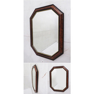 希少◆ウォールミラー 壁掛け 鏡 木製 八角形 クラシック モダン インテリア 家具 アンティーク ヴィンテージ イタリア イギリス 店舗什器